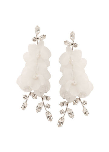 Crystalla Flutter Floral Chandeliers - bridal Earrings - Elizabeth Bower