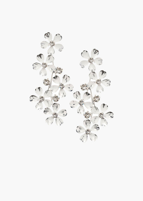 Daisy Crystal Floral Drop Earrings - bridal Earrings - Elizabeth Bower