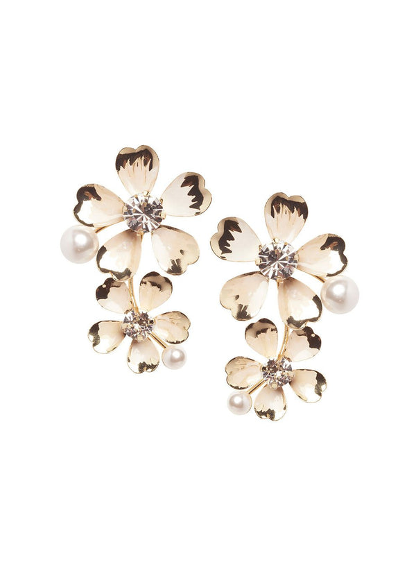 Daisy Double Floral Stud EarringsElizabeth Bower