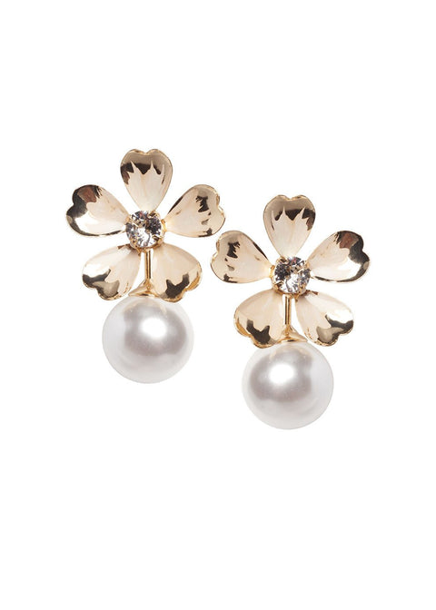 Daisy Duet Floral Earring - bridal - Elizabeth Bower