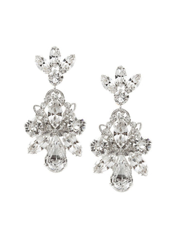 Downton Drop Crystal Earrings - bridal Earrings - Elizabeth Bower