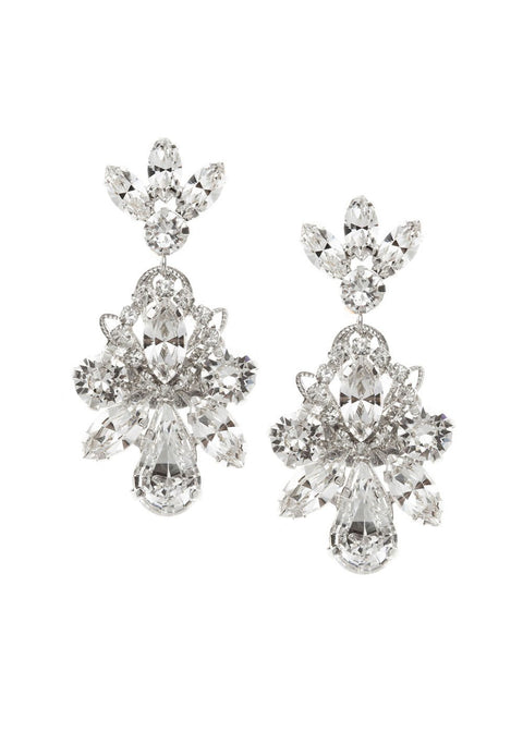 Downton Drop Crystal Earrings - bridal Earrings - Elizabeth Bower