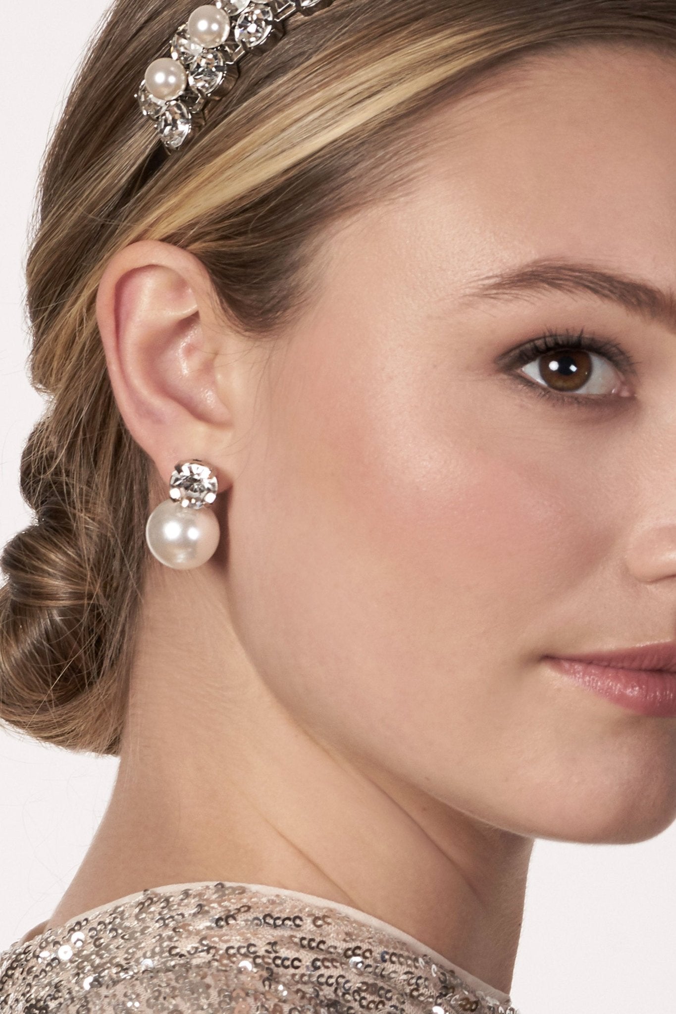 Duet Pearl Stud Earrings - Bridal | Elizabeth Bower