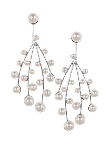 Eden Pearl Chandelier Earrings - bridal Earrings - Elizabeth Bower
