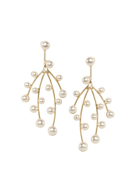 Eden Pearl Mini Drop Earrings - bridal Earrings - Elizabeth Bower