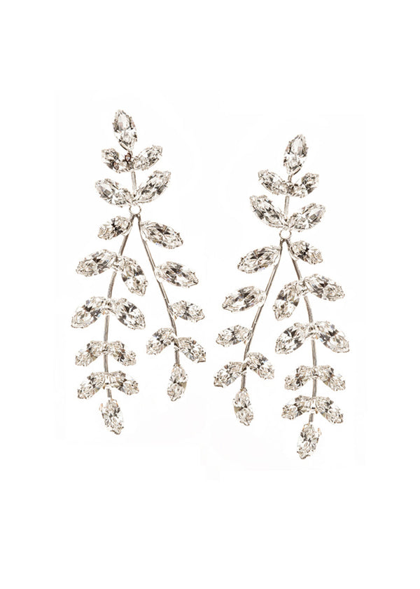 Swarovski crystal cascade chandelier on white background 
