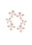 floral Swarovski crystal cascading earring in  gold on white background 