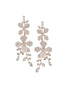 Cascading gold Swarovski floral chandelier on white background  