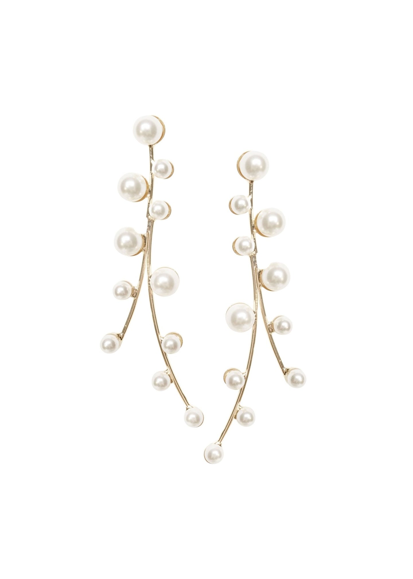 Elle Pearl Drop Earrings - bridal Earrings - Elizabeth Bower