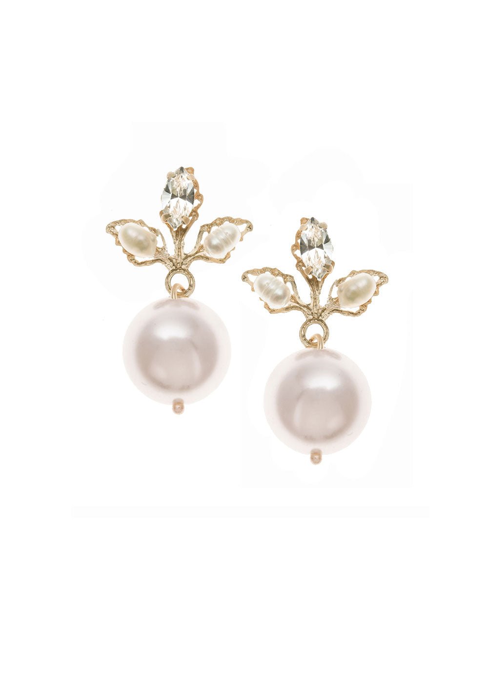 Eve Bauble Pearl Earrings - bridal Earrings - Elizabeth Bower