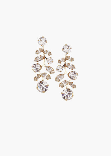 Evie Crystal Drop Earrings - bridal Earrings - Elizabeth Bower