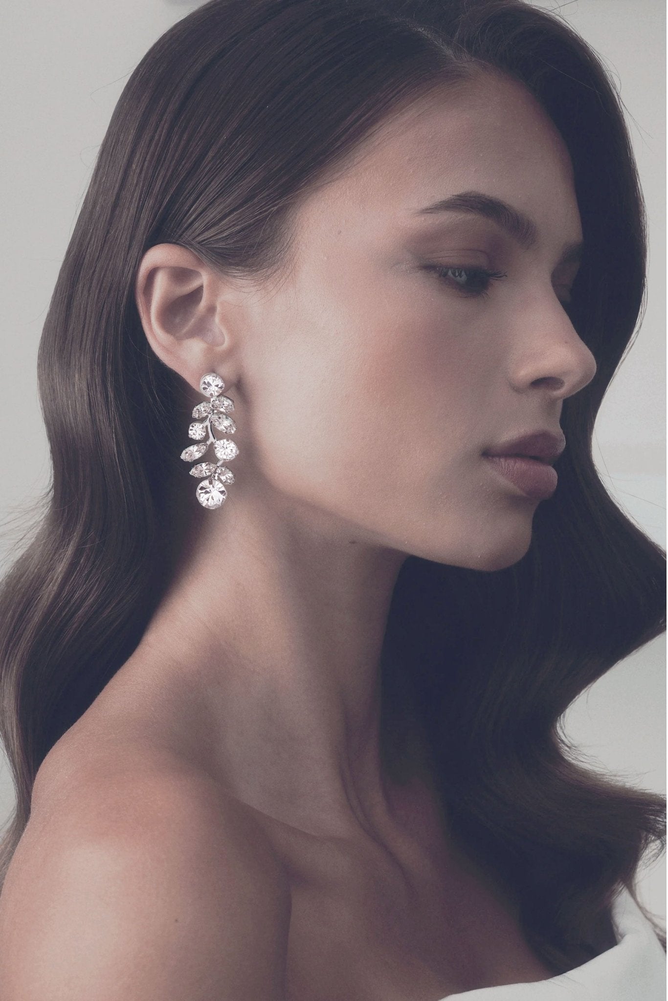 Evie Crystal Drop Earrings - Bridal Sparkle – Elizabeth Bower