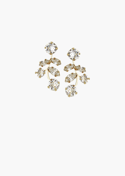 Evie Crystal Stud Earrings - bridal Earrings - Elizabeth Bower