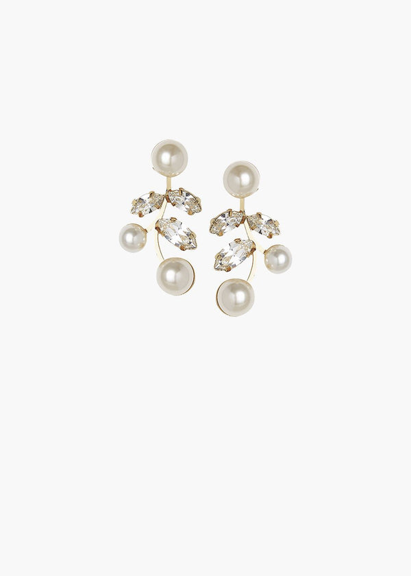 Evie Pearl and Crystal Stud EarringsEarringsElizabeth Bower