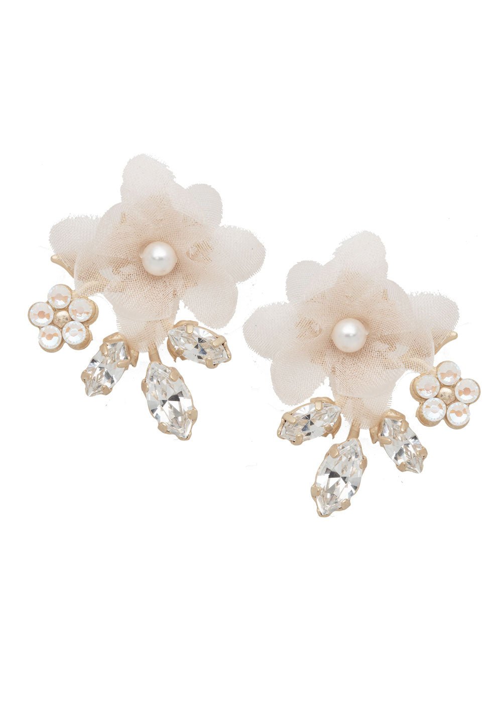 Fabrique Stud Earrings - bridal Earrings - Elizabeth Bower