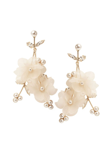 Flutter Cascade Floral Chandeliers - bridal Earrings - Elizabeth Bower