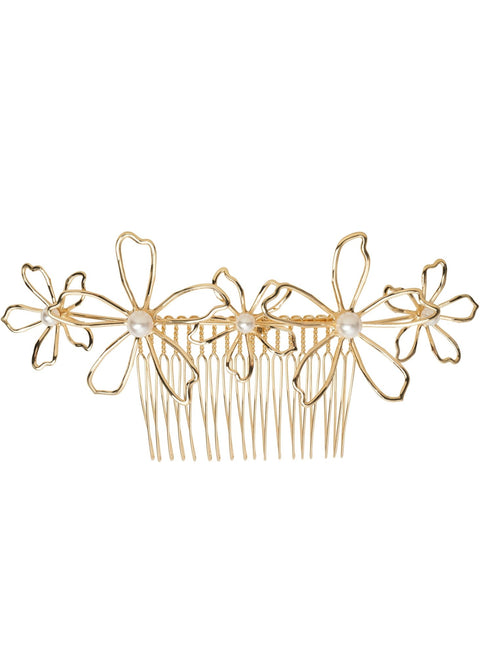 Gilda Garland Floral Comb - bridal - Elizabeth Bower