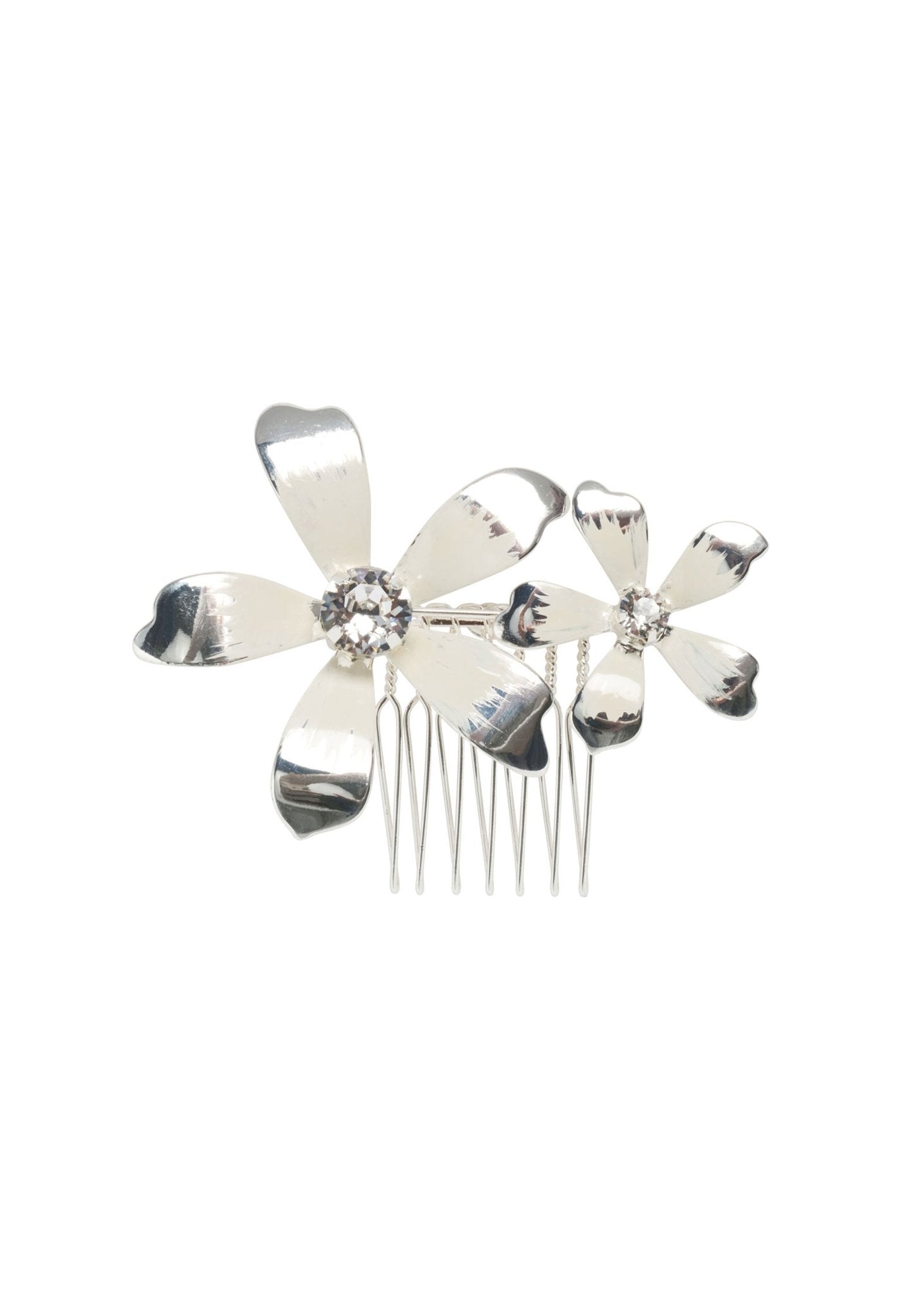 Hibbi Floral Crystal Comb - Bridal | Elizabeth Bower