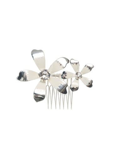 Hibbi Floral Hair Comb - bridal Earrings - Elizabeth Bower