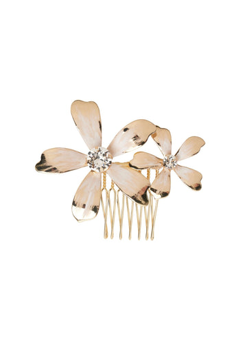 Hibbi Floral Hair Comb - bridal Earrings - Elizabeth Bower