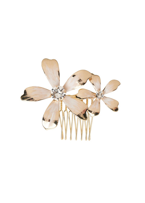 Hibbi Floral Hair Comb - bridal Earrings - Elizabeth Bower