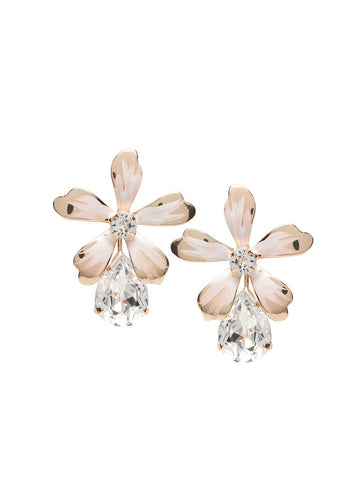 Hibbi Stud Floral Earring - bridal Earrings - Elizabeth Bower