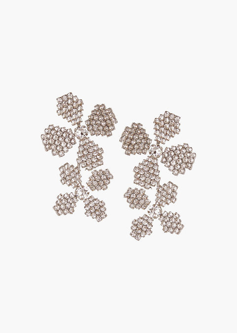 June Bud Dublet Floral Bridal Earrings - bridal Earrings - Elizabeth Bower