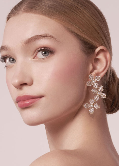 June Bud Trio Floral Earrings - bridal Earrings - Elizabeth Bower