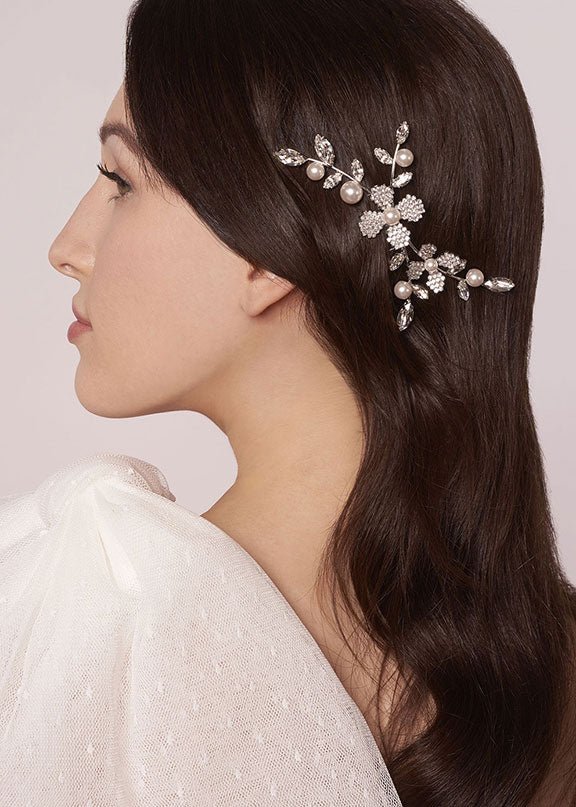 June Pearlette Mini Pearl Comb - bridal comb - Elizabeth Bower