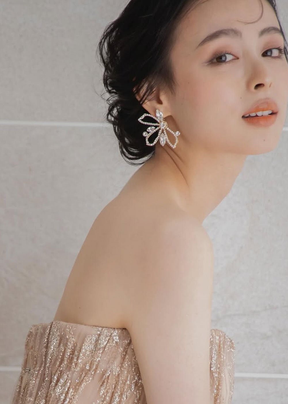 Mari Crystal Statement Stud - bridal Earrings - Elizabeth Bower