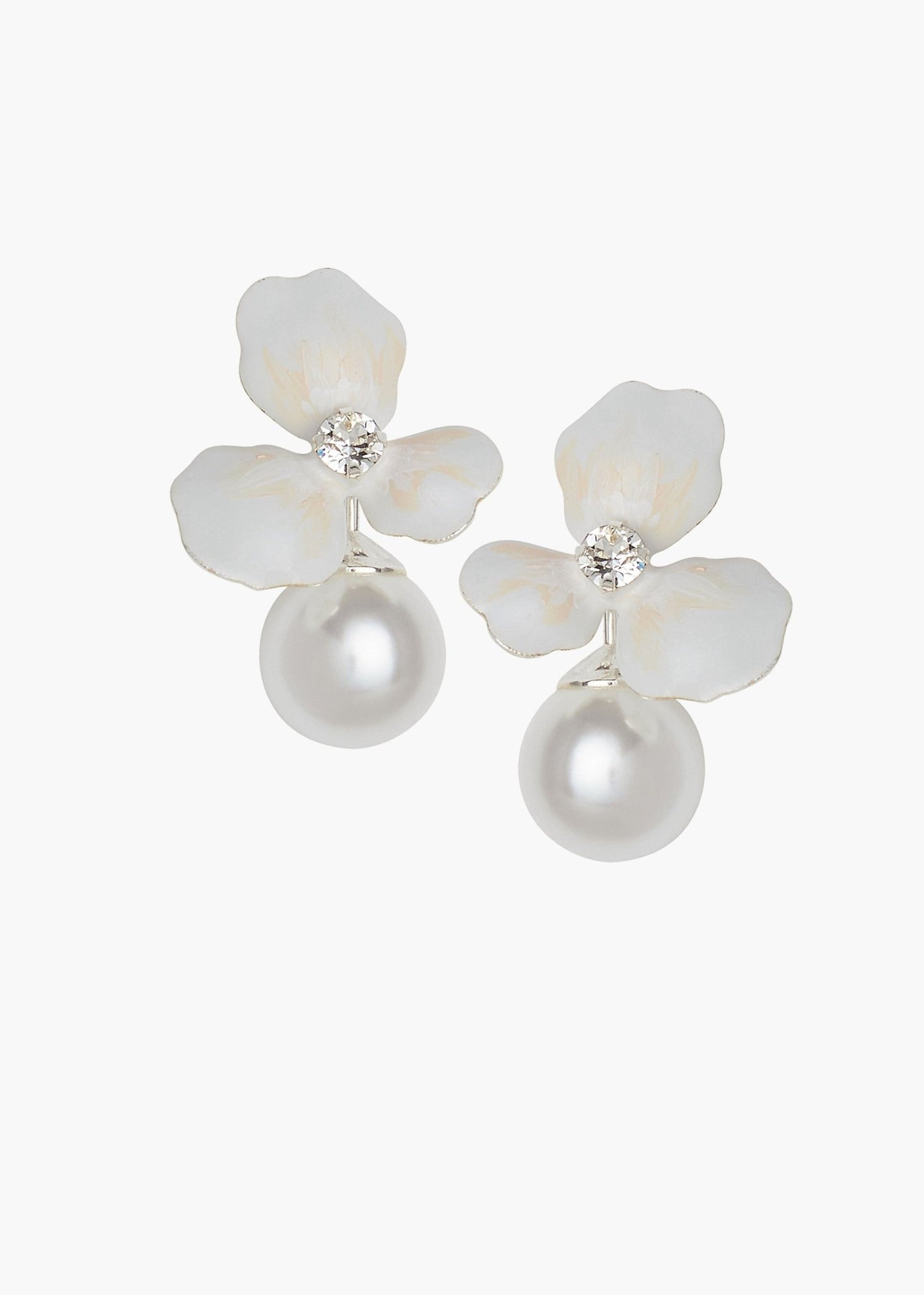 Orchid Blush Duet Pearl Earrings - bridal Earrings - Elizabeth Bower