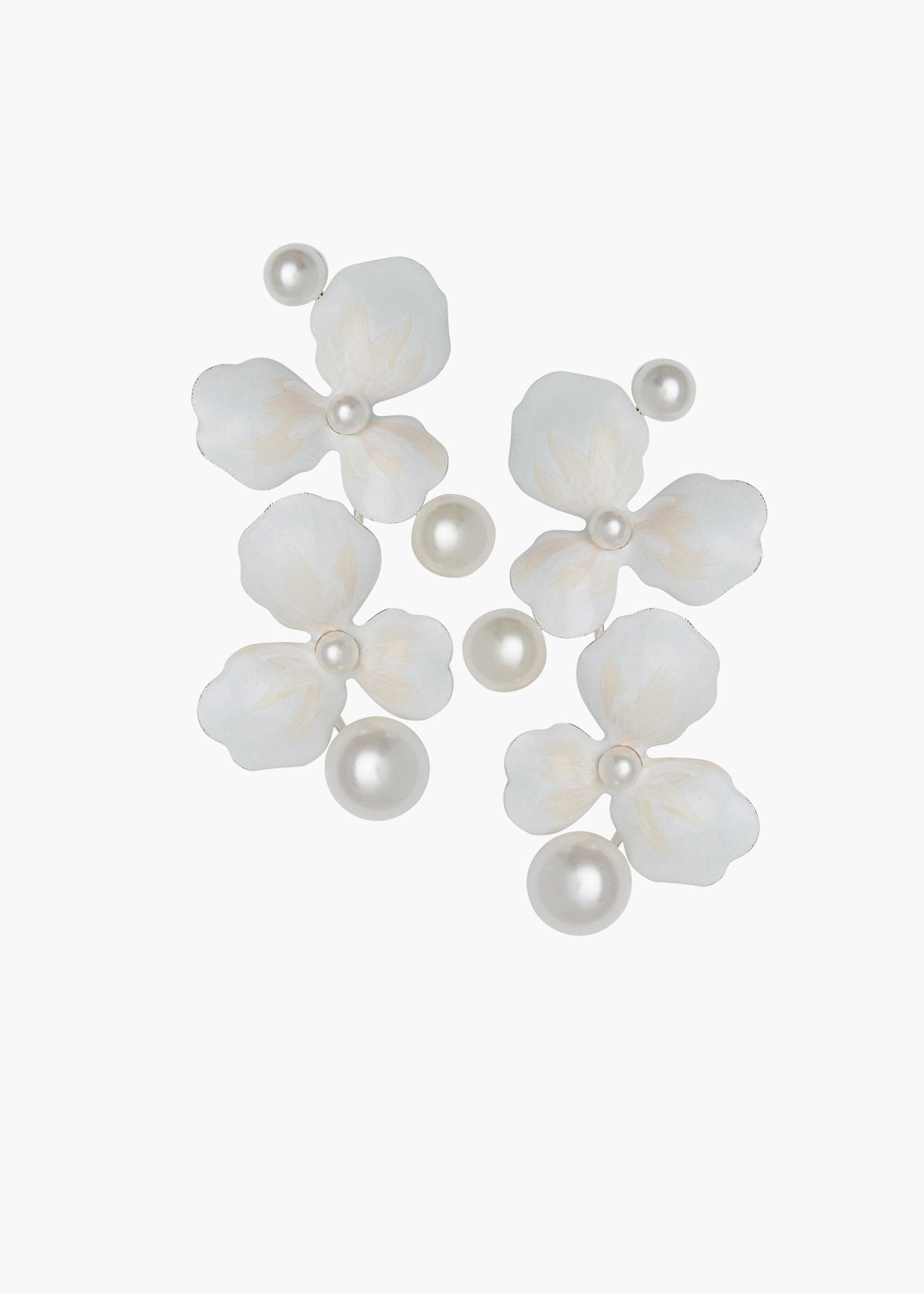 Orchid Blush Pearl Drop Earrings - Bridal Elegant – Elizabeth Bower