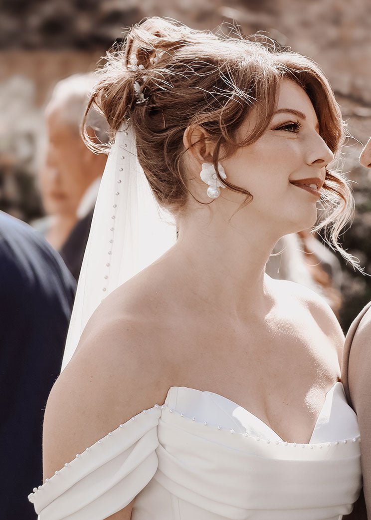 Organna Pearl Stud Earrings - Bridal | Elizabeth Bower