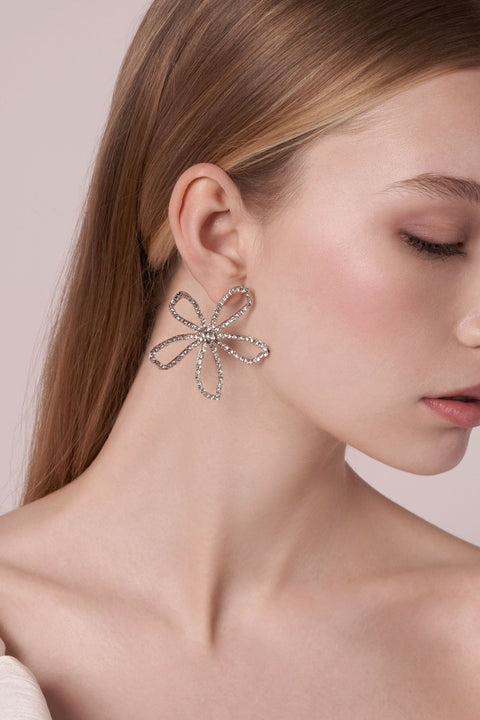 Pavet Crystal Stud Large - bridal Earrings - Elizabeth Bower