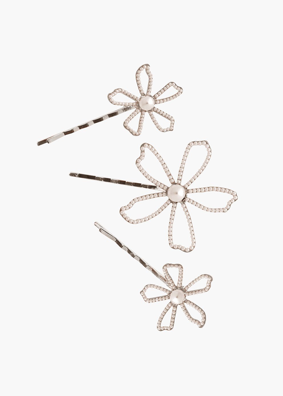 Pavet Daisy Floral Bridal Hairpins - bridal hairpin - Elizabeth Bower