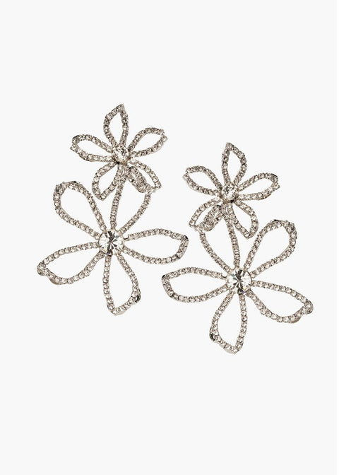 Pavet Dublet Statement Earrings - bridal Earrings - Elizabeth Bower