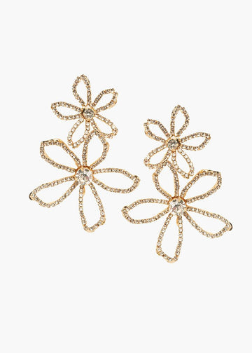 Pavet Dublet Statement Earrings - bridal Earrings - Elizabeth Bower