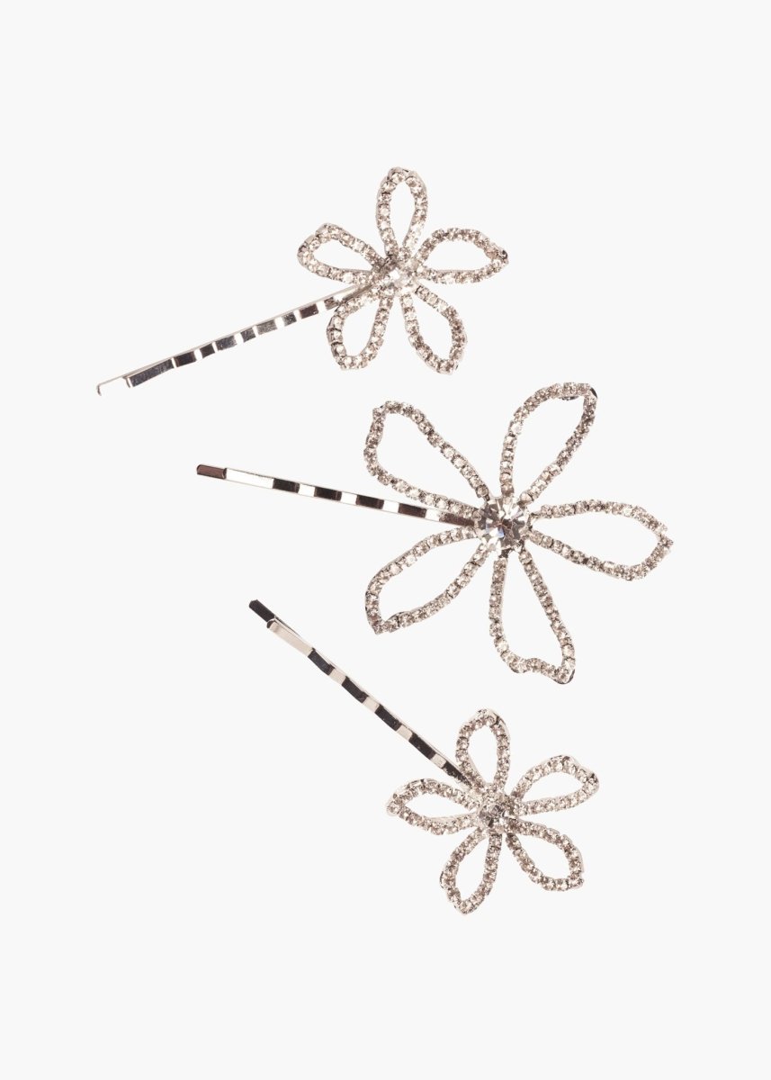 Pavet Floral Bridal Hairpins - bridal hairpin - Elizabeth Bower