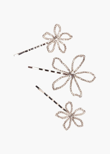 Pavet Floral Bridal Hairpins - bridal hairpin - Elizabeth Bower