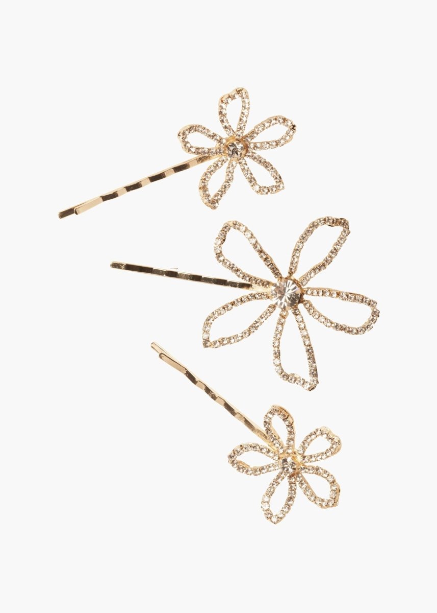 Pavet Floral Bridal Hairpins - bridal hairpin - Elizabeth Bower