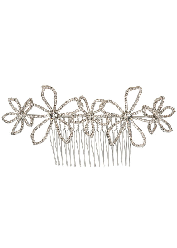Pavet Garland Crystal Floral Hair CombElizabeth Bower