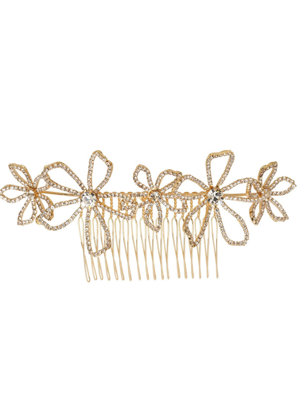 Pavet Garland Crystal Floral Hair CombElizabeth Bower