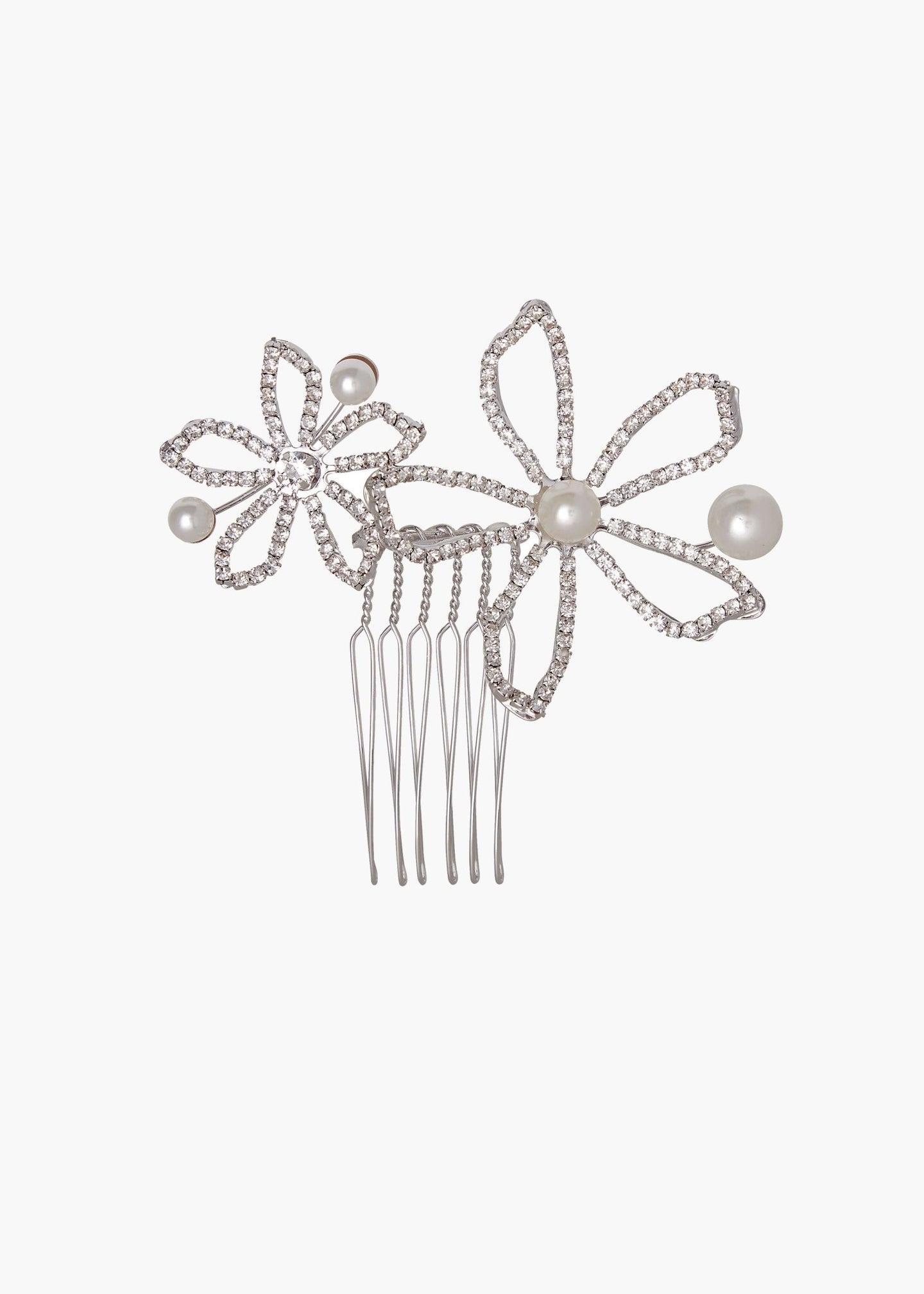 Pavet Pearl Mini Bridal Hair Comb - bridal Hair accessories - Elizabeth Bower