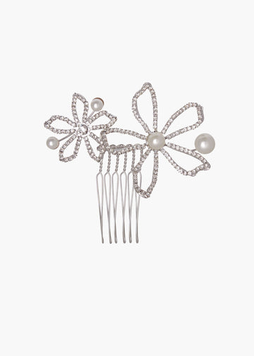 Pavet Pearl Mini Bridal Hair Comb - bridal Hair accessories - Elizabeth Bower