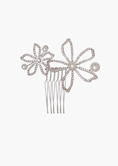 Pavet Pearl Mini Bridal Hair Comb - bridal Hair accessories - Elizabeth Bower
