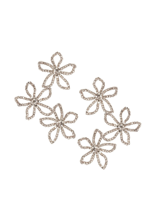 Pavet Trio Floral EarringsEarringsElizabeth Bower