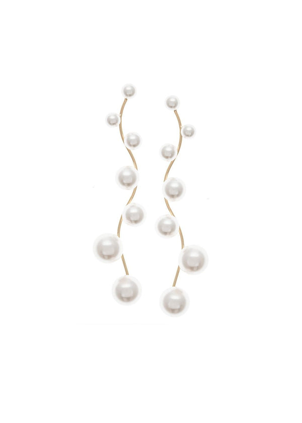 Pearletta - Long Pearl Drop EarringsEarringsElizabeth Bower