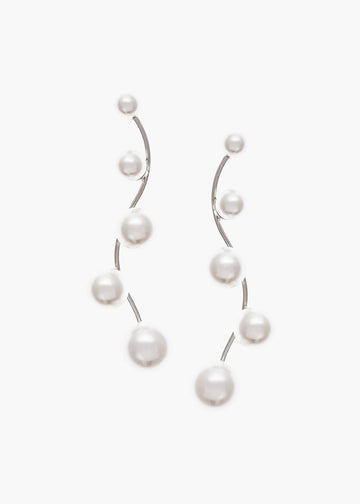 Pearletta Pearl Drop Wedding Earrings - bridal Earrings - Elizabeth Bower