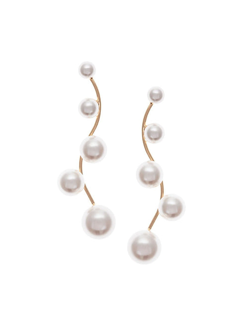 Pearletta Pearl Drop Wedding Earrings - bridal Earrings - Elizabeth Bower