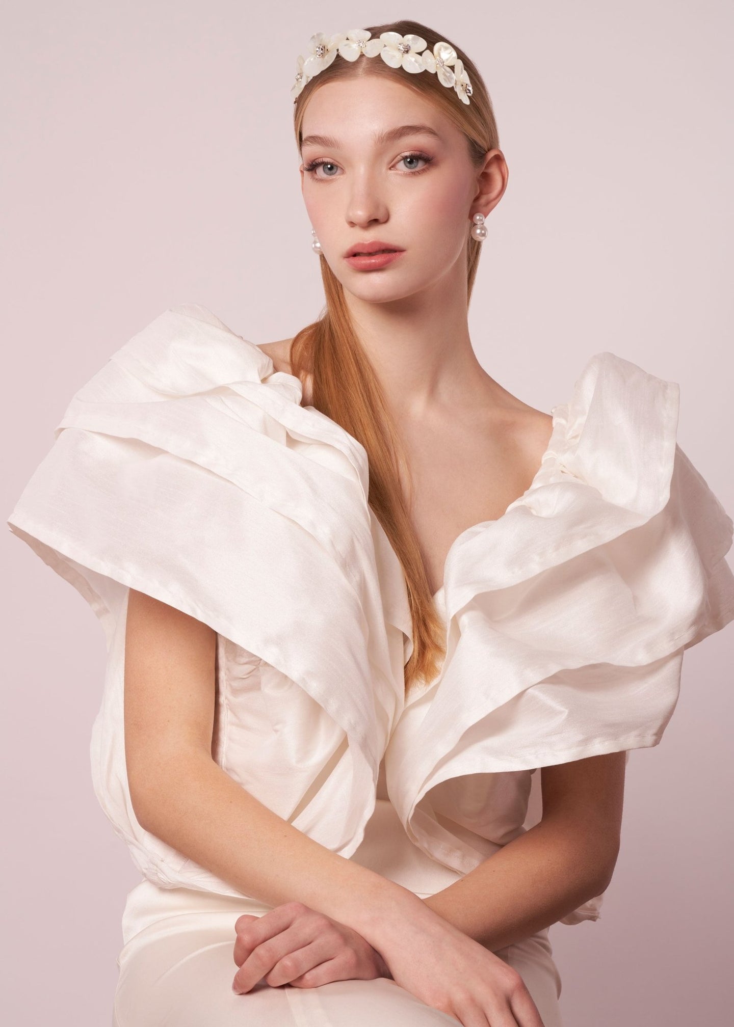 Petal Floral Bridal Headband - bridal - Elizabeth Bower